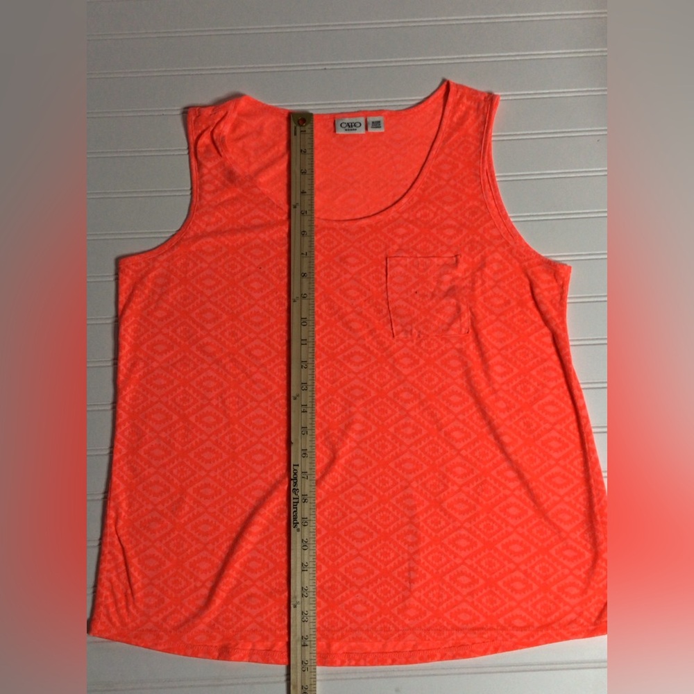 Cato Women's Vibrant Orange Tank Top (0214) - Picture 4 of 6